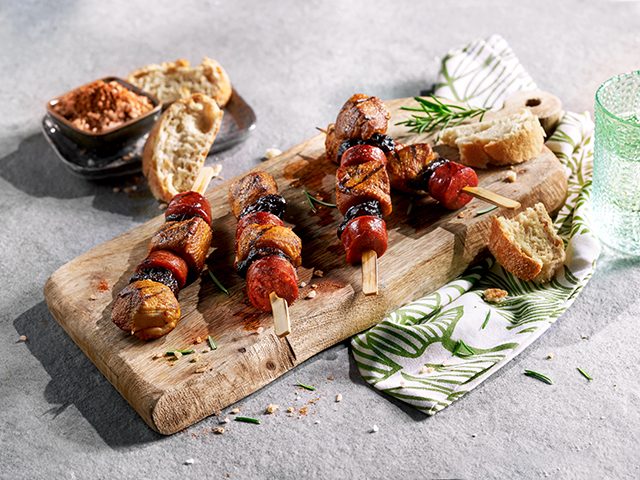 Rezept Chorizo-Chicken-Spieße mit Backpflaumen